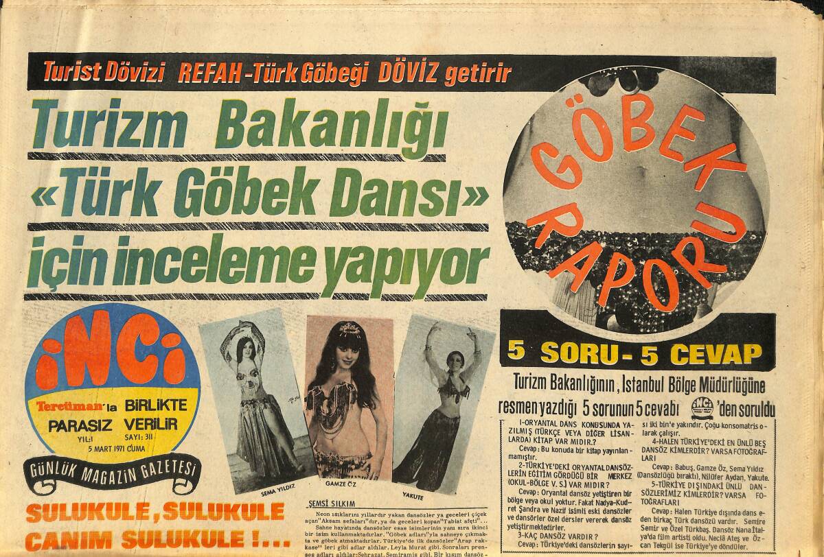 Tercüman Gazetesi İnci Eki 5 Mart 1971 - Betül Işıl'ın Hatıra Defterinden, Cüneyt Arkın Ve Betül Işıl Bir Arada GZ146373 - 1