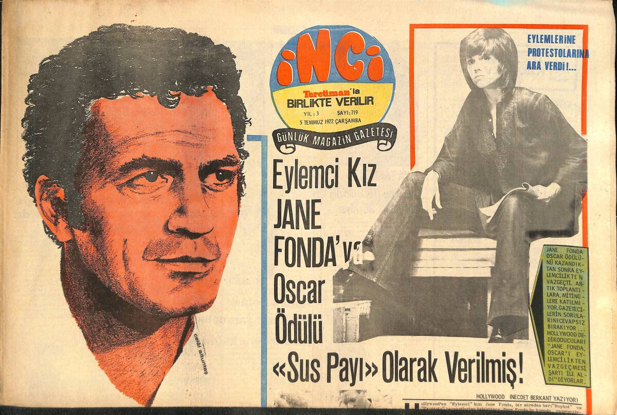 Tercüman Gazetesi İnci Eki 5 Temmuz 1972 - Göksel Arsoy , Yugoslav Televizyonuna İstanbul'un Gece Hayatını Anlatacak GZ145450 - 1