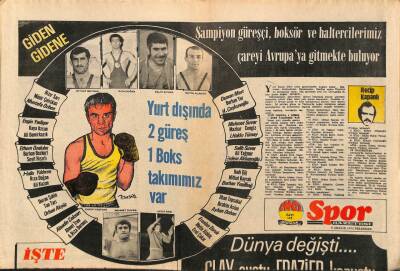 Tercüman Gazetesi İnci Eki 6 Aralık 1973 - Yurt Dışında 2 Güreş 1 Boks Takımımız Var, Muhammed Ali Clay Afiş GZ91822 - 1