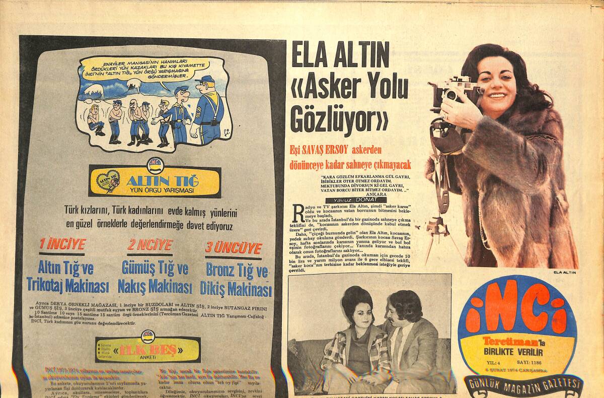 Tercüman Gazetesi İnci Eki 6 Şubat 1974 - Kemal Öncan Emekliye Ayrılınca Müzik Okulu Açacak GZ144217 - 1