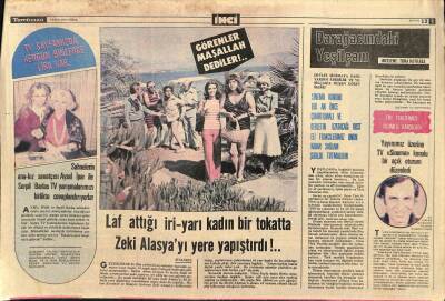 Tercüman Gazetesi İnci Eki 7 Ekim 1977 - Laf Attığı İri-Yarı Kadın Bir Tokatta Zeki Alasyayı Yere Yapıştırdı !.. GZ115122 - 1