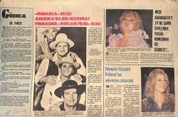 Tercüman Gazetesi İnci Eki 7 Kasım 1976 - Sahne Koalisyonunu İlk Gerçekleştirenler Gönül Yazar ve Bülent Ersoy - Neşe Karaböcek'e TV'de Şarkı Yasak GZ156525 - 2