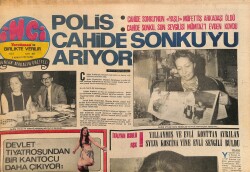 Tercüman Gazetesi İnci Eki 8 Aralık 1972 - Polis Cahide Sonku'yu Arıyor - Ayten Zenger 36 Yaşına Bastı GZ160691 - Gökçekoleksiyon