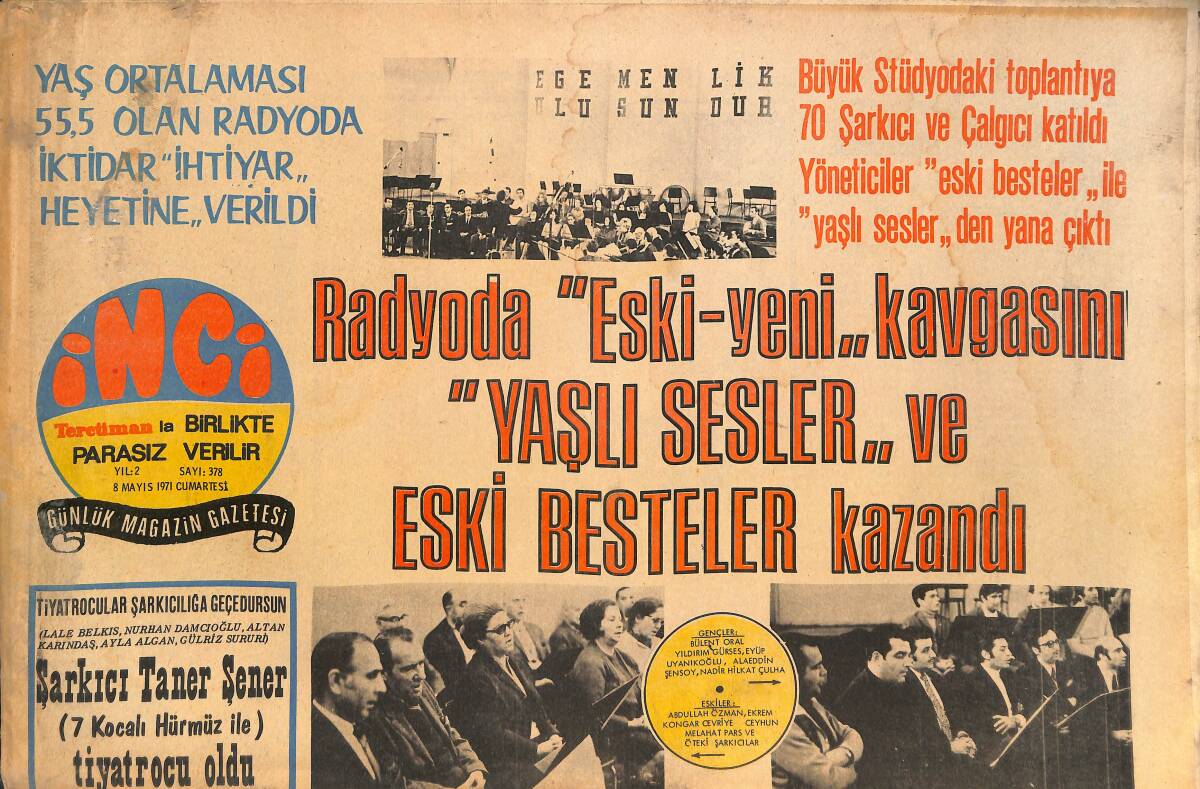 Tercüman Gazetesi İnci Eki 8 Mayıs 1971 - Fatma Girik Rejisör Sevgilisi Memduh Ün'ü Aşk Hikayesi İçin Beyrut'a Uğurladı GZ145452 - 1