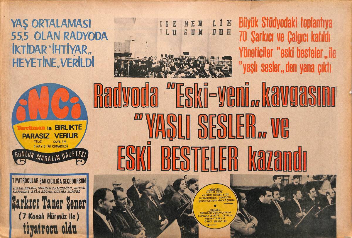 Tercüman Gazetesi İnci Eki 8 Mayıs 1971 - Fatma Girik , Rejisör Sevgilisi Memduh Ün'ü Aşk Hikayesi İçin Beyrut'a Uğurladı GZ147367 - 1