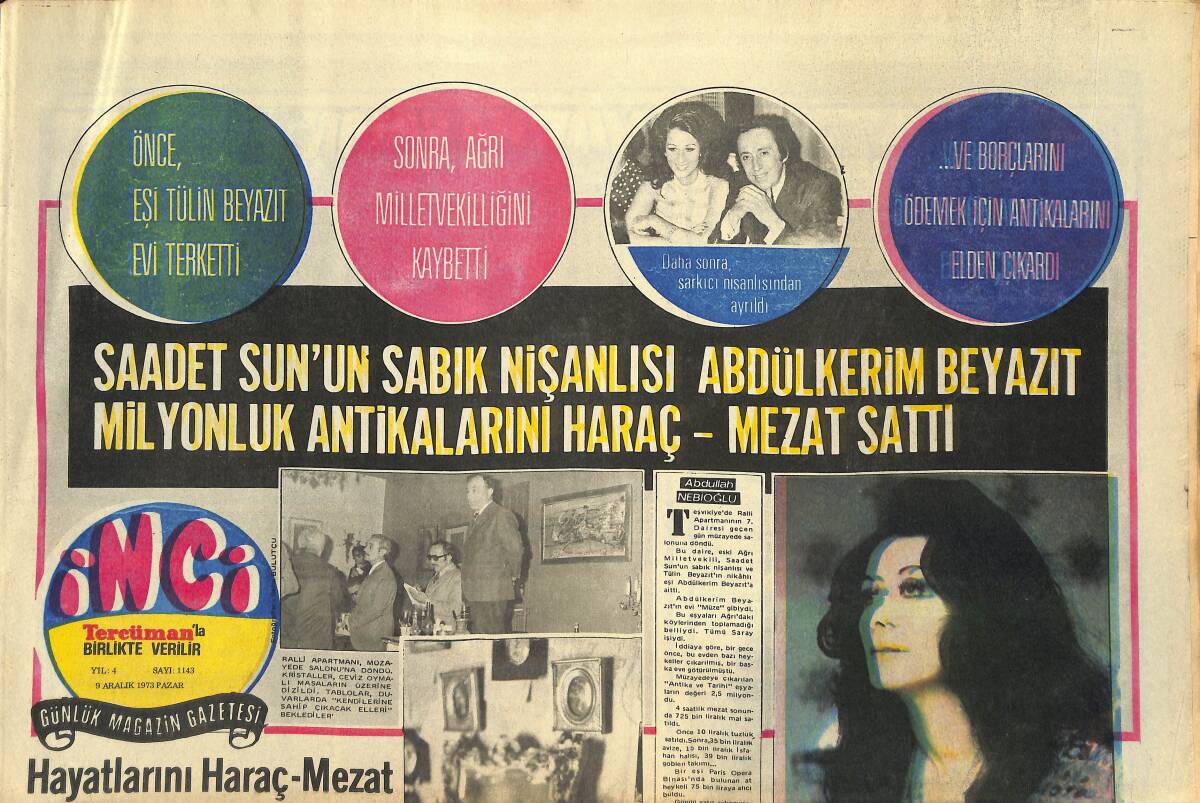 Tercüman Gazetesi İnci Eki 9 Aralık 1973 - Dünya'da 1000 Kişide Prenses Anne'in Gelinliğinden Bir Parça Bez Var! GZ145294 - 1