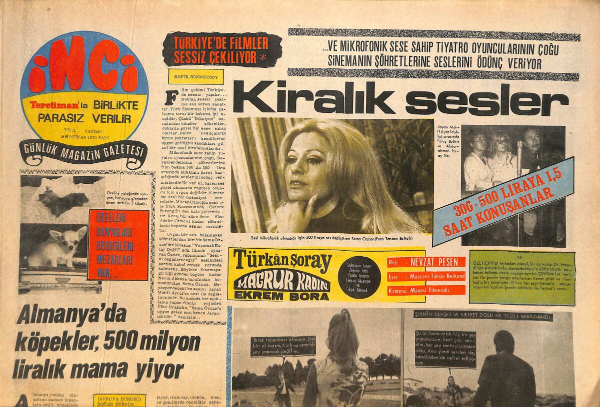 Tercüman Gazetesi İnci Eki 9 Haziran 1970 - Ergün Özer Kendini Aşk Yüzünden İçkiye Verdi GZ146353 - 1