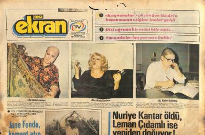 Tercüman Gazetesi İnci Ekran Eki 10 Mart 1978 - Nuriye Kantar Öldü , Leman Çıdamlı İse Yeniden Doğuyor ! GZ115453 - 1