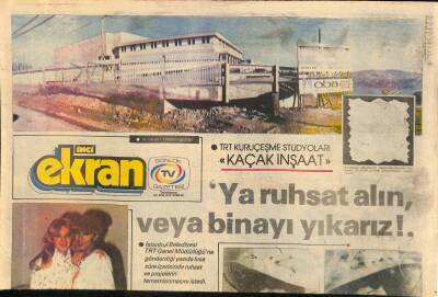 Tercüman Gazetesi İnci Ekran Eki 16 Şubat 1978 - TRT Kuruçeşme Stüdyoları Kaçak İnşaat GZ114900 - 1
