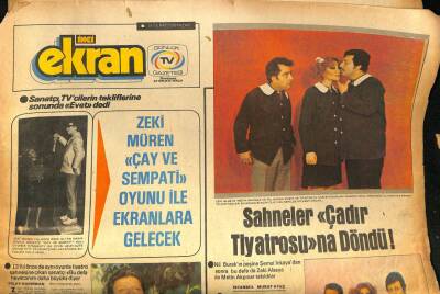 Tercüman Gazetesi İnci Ekran Eki 19 Şubat 1978 - Zeki Müren Çay Ve Sempati Oyunu İle Ekranlara Gelecek GZ85619 - 1
