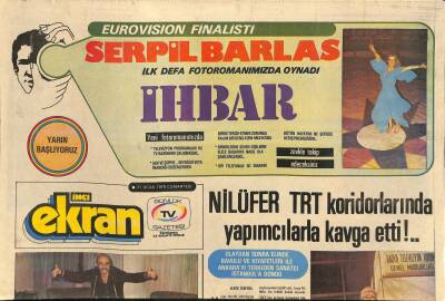Tercüman Gazetesi İnci Ekran Eki 21 Ocak 1978 - Bülent Varol TRT İle Nilüfer Arasında Arabuluculuk Yaptı... GZ114901 - 1