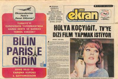Tercüman Gazetesi İnci Ekran Eki 28 Aralık 1977 - Hülya Koçyiğit , TVye Dizi Film Yapmak İstiyor GZ114920 - 1