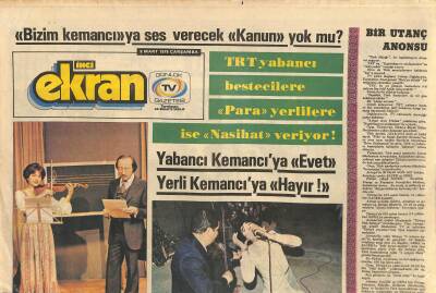Tercüman Gazetesi İnci Ekran Eki 8 Mart 1978 - İlhan İremin Kulakları Çınlasın ! GZ114907 - 1