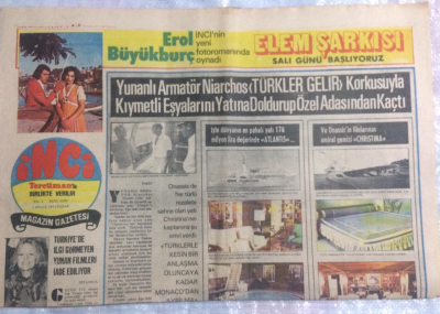 Tercüman Gazetesi İnci Magazin Eki 1 Eylül 1974 - Sahne Işıkları Fatma Girikin Gözlerini Bozdu GZ21862 - 1