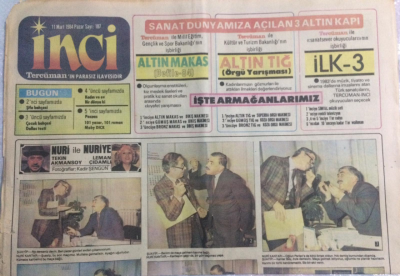 Tercüman Gazetesi İnci Magazin Eki 11 Mart 1984 - Belkıs Akkale,Türkü Seven TürkümDinler GZ21832 - 1