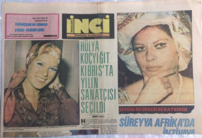 Tercüman Gazetesi İnci Magazin Eki 28 Mayıs 1976 - Hülya Koçyiğit Kıbrısta GZ21817 - 1