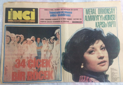 Tercüman Gazetesi İnci Magazin Eki 4 Haziran 1976 - Kadir İnanı,34 Çiçek Bir Böcek GZ21825 - 1
