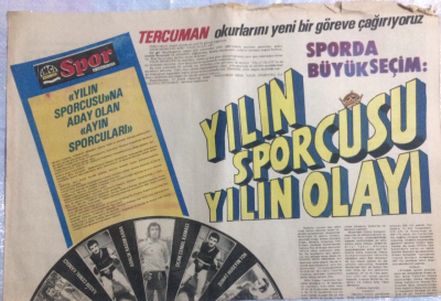 Tercüman Gazetesi İnci Spor Eki 11 Aralık1975 - Yılın Sporcusu Yılın Olayı GZ21691 - 1