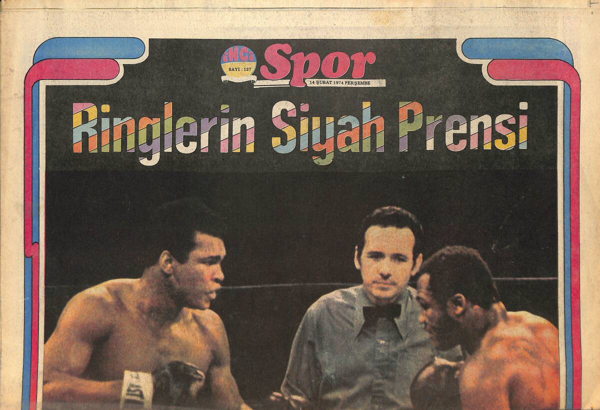 Tercüman Gazetesi İnci Spor Eki 14 Şubat 1974 - Ringlerin Siyah İncisi: Muhammed Ali Clay GZ145865 - 1