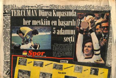 Tercüman Gazetesi İnci Spor Eki 18 Temmuz 1974 - Tercüman Dünya Kupasında Her Mevkiin En Başarılı 5 Adamını Seçti GZ113999 - 1