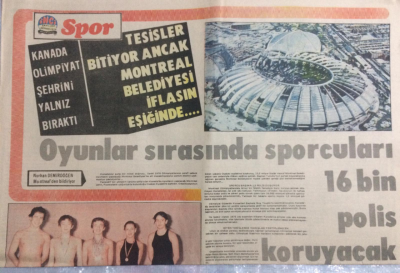 Tercüman Gazetesi İnci Spor Eki 22 Nisan 1976 - Kanada Olimpiyat Şehrini Yalnız Bıraktı GZ21702 - 1