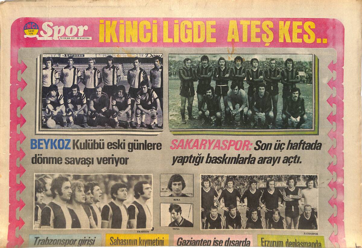Tercüman Gazetesi İnci Spor Eki 31 Ocak - İkinci Ligde Ateşkes.. GZ145078 - 1