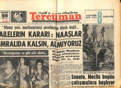 Tercüman Gazetesi - Kıbrısa Gizlice Giren Rauf Denktaşı, Rum Polisleri Tevkif Etti. - Senato, Meclis Bugün Çalışmalara Başlıyor. GZ123643 - 1