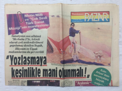 Tercüman Gazetesi Magazin Eki 27 Ocak 1985 - Perran Kutman Pavyon Kadınının Hayatını Oynamak İsterdim - GZ17428 - 2