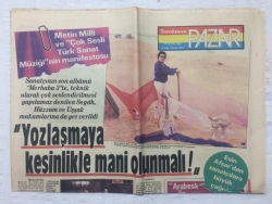 Tercüman Gazetesi Magazin Eki 27 Ocak 1985 - Perran Kutman Pavyon Kadınının Hayatını Oynamak İsterdim - GZ17428 - 1