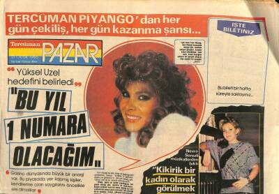 Tercüman Gazetesi Pazar Eki 13 Ocak 1985 - Yüksel Uzel Hedefini Belirledi Bu Yıl 1 Numara Olacağım GZ114624 - 1