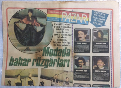 Tercüman Gazetesi Pazar Eki 16 Aralık 1984 - Modada Bahar Rüzgarları,Cemil İpekçi,Ayten İlhan GZ21334 - 1