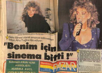 Tercüman Gazetesi Pazar Eki 17 Mart 1985 - Ahu Tuğba,Benim İçin Sinema Bitti GZ75900 - 1