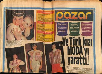 Tercüman Gazetesi Pazar Eki 19 Mayıs 1985 - Türk Kızı Modayı Yarattı GZ75892 - 1