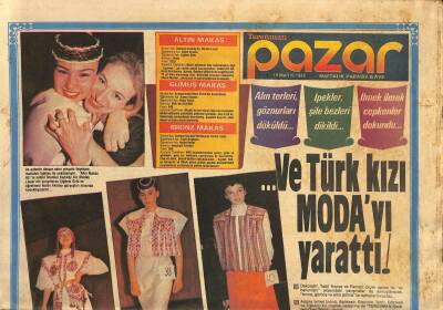 Tercüman Gazetesi Pazar Eki 19 Mayıs 1985 - ...Ve Türk Kızı Modayı Yarattı ! GZ115310 - 1
