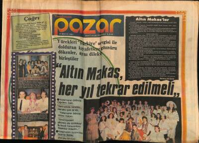 Tercüman Gazetesi Pazar Eki 26 Mayıs 1985 - Altın Makas Tekrar Edilmeli GZ75891 - 1