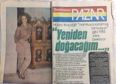 Tercüman Gazetesi Pazar Eki 28 Ekim 1984 - Hülya Koçyiğit Yeniden Doğacağım GZ21335 - 1