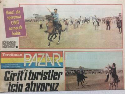 Tercüman Gazetesi Pazar Eki 5 Ağustos 1984 - Ciriti Turistler İçin Atıyoruz GZ35809 - 1