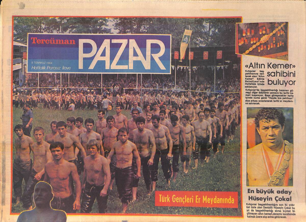 Tercüman Gazetesi Pazar Eki 8 Temmuz 1984 - Emel Sayın Şarkılardan Fal Tutacak - Türk Gençleri Er Meydanında GZ156372 - 1