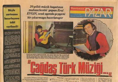 Tercüman Gazetesi Pazar Eki 9 Aralık 1984 - Erol Evgin Ve Çağdaş Türk Müziği, Neşe Erberk, Türkan Şoray Çizgi Roman, Hitchcock Kadınlara Eziyet Ediyor GZ91828 - 1
