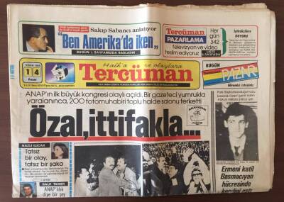 Tercüman Gazetesi Pazar Eki İle 14 Nisan 1985 - ANAPın İlk Büyük Kongresi Büyük Türkiye Hayal Değildir GZ10412 - 1