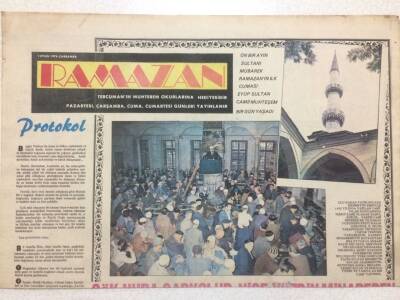 Tercüman Gazetesi Ramazan Eki 1 Eylül 1976 - Eyüp Sultanda İlk Cuma GZ50288 - 1