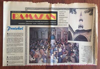 Tercüman Gazetesi Ramazan Eki 1 Eylül 1976 - On Bir Ayın Sultanı Mübarek Ramazanın İlk Cuması Eyüp Sultan Camii Muhteşem Bir Gün Yaşadı GZ10711 - 1