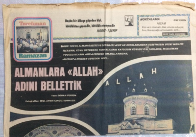 Tercüman Gazetesi Ramazan Eki 1 Eylül 1977 - Almanlara Allah Adını Bellettik GZ21355 - 1