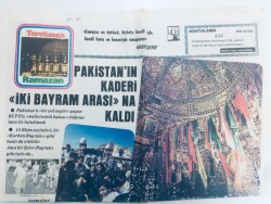 Tercüman Gazetesi Ramazan Eki - 11 Eylül 1977 - Pakistanın Kaderi İki Bayram Arasına Kaldı GZ46289 - 2
