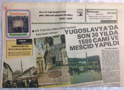 Tercüman Gazetesi Ramazan Eki 12 Eylül 1977 - Yugoslavyada Son 30 Yılda 1500 Cami Ve Mescit Yapıldı GZ21347 - 1