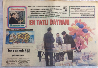 Tercüman Gazetesi Ramazan Eki 14 Eylül 1977 - En Tatlı Bayram GZ21349 - 1