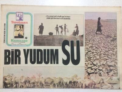 Tercüman Gazetesi Ramazan Eki 24 Ağustos 1978 - Afrika Ve Bir Yudum Su GZ50265 - 1