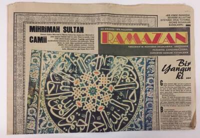Tercüman Gazetesi Ramazan Eki 29 Ağustos 1976 - Mihriman Sultan Camii GZ13399 - 1