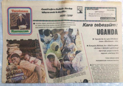 Tercüman Gazetesi Ramazan Eki 6 Eylül 1977 - Kara Tebessüm Uganda GZ21353 - 1