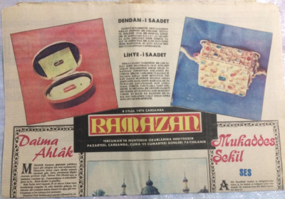 Tercüman Gazetesi Ramazan Eki 8 Eylül 1976 - Dendan-ı Saadet,Lihye-i Saadet GZ21359 - 1